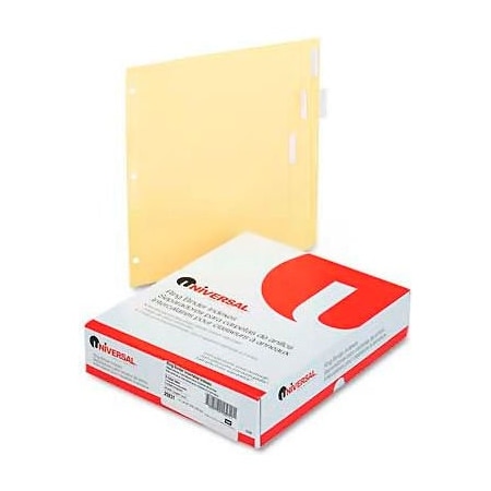 Universal Universal Economical Insertable Index, Clear Tabs, 5-Tab, Letter, Buff, 24 Sets/Box UNV20831***